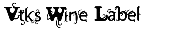 Vtks Wine Label font preview
